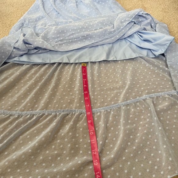 Blue Ruffled Off-Shoulder Maxi Sundress - Picture 7 of 8